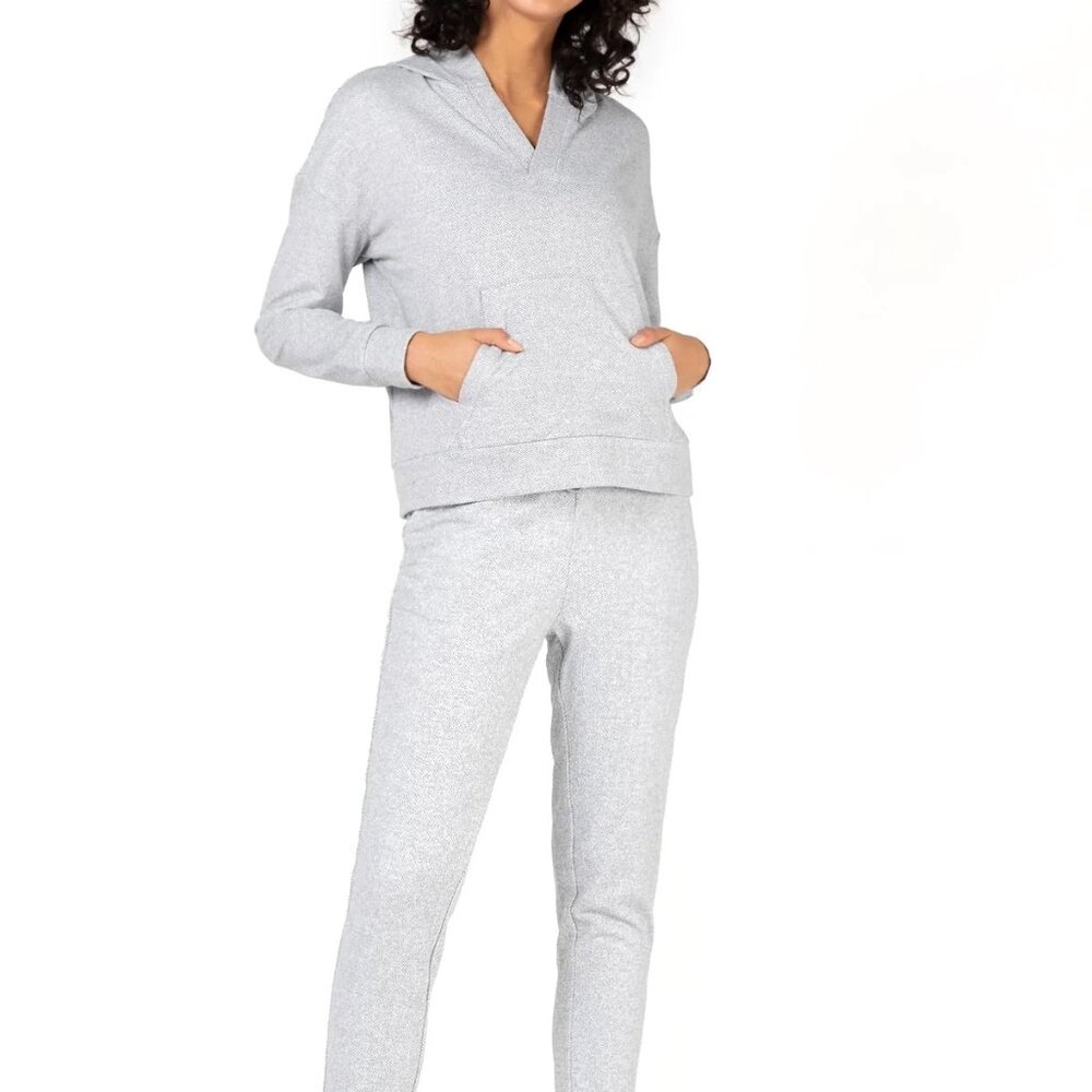 Matching Gray Joggers & Quarter Zip - Size L